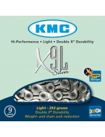 Αλυσίδα KMC X9 L Silver 9 Speed