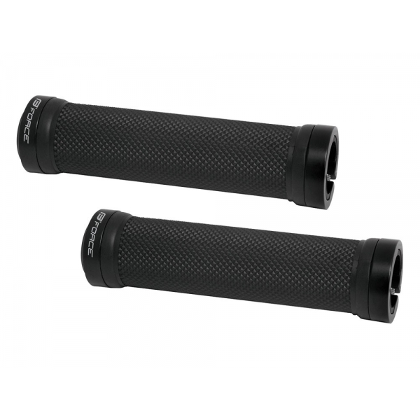 FORCE Rubber Grips with Locking-black